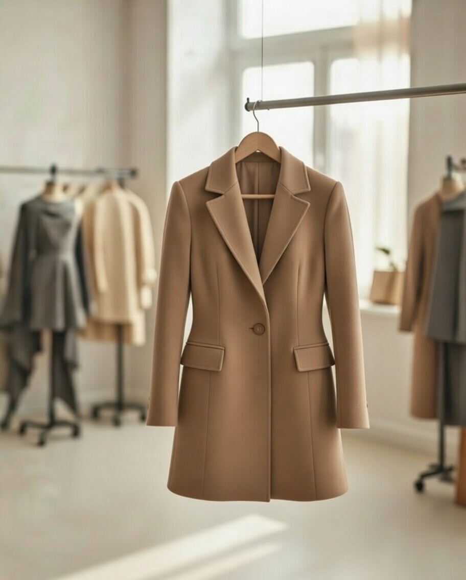 Manteau en laine ajusté